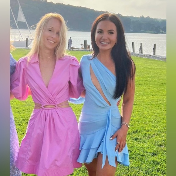 MICHAEL COSTELLO MINI SUNDRESS / SMALL / BLUE / REVOLVE - Picture 1 of 6